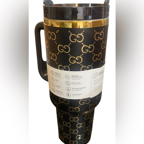 Stanley 40 oz Tumbler With Iconic logo Black and Gold - Picture 2 of 6
